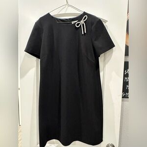 Eliza J Black Mini Dress with Bow Detail